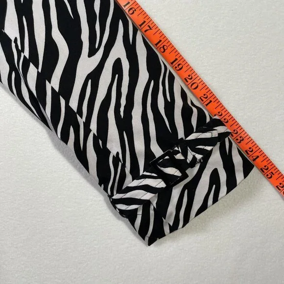 Vertigo Paris Zebra Print Trench Black White Cotton Stretch Size M - Picture 13 of 15